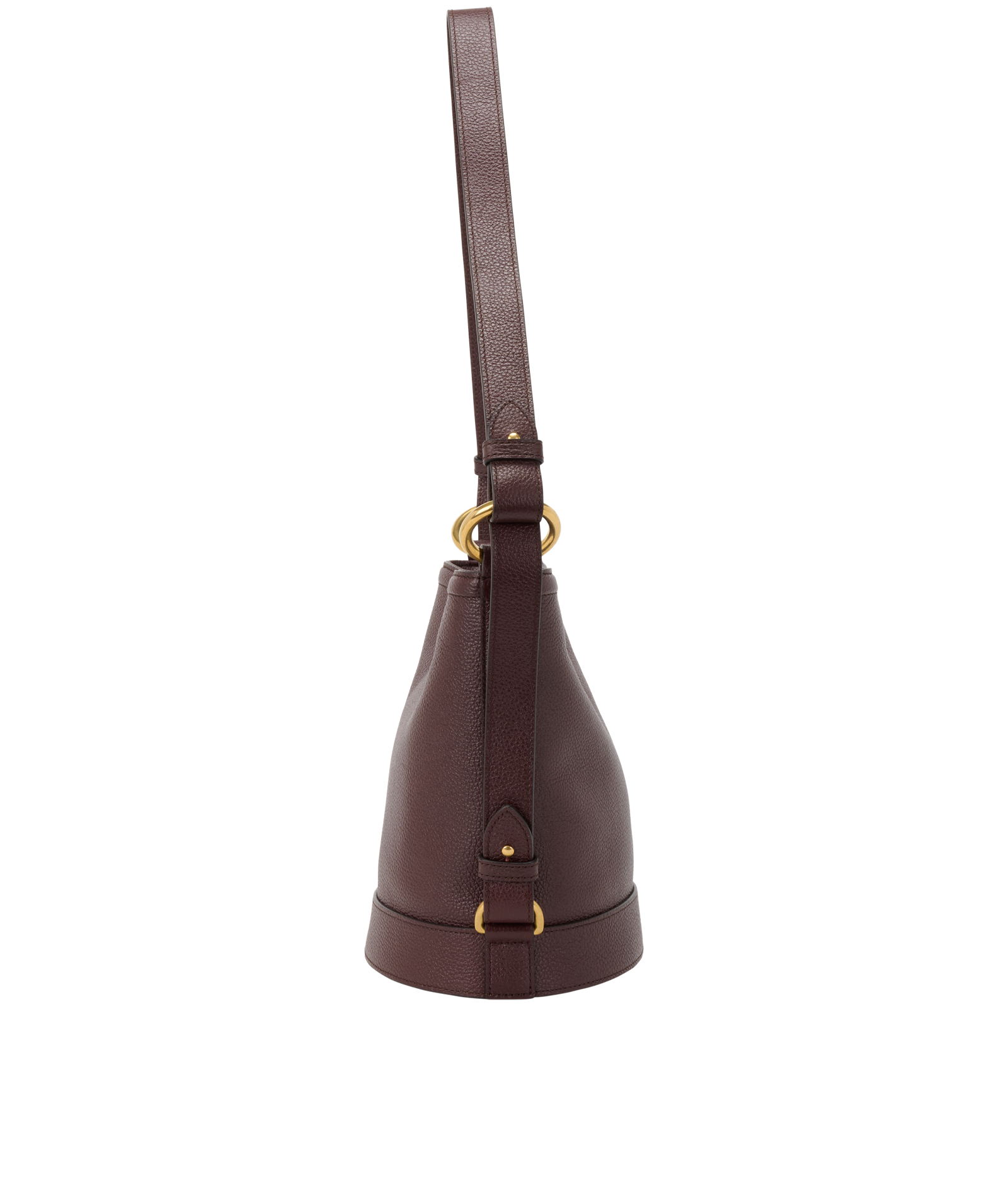 Jamie Bucket Bag, &pound;350, Handbags, Burgundy, Leather, Side view